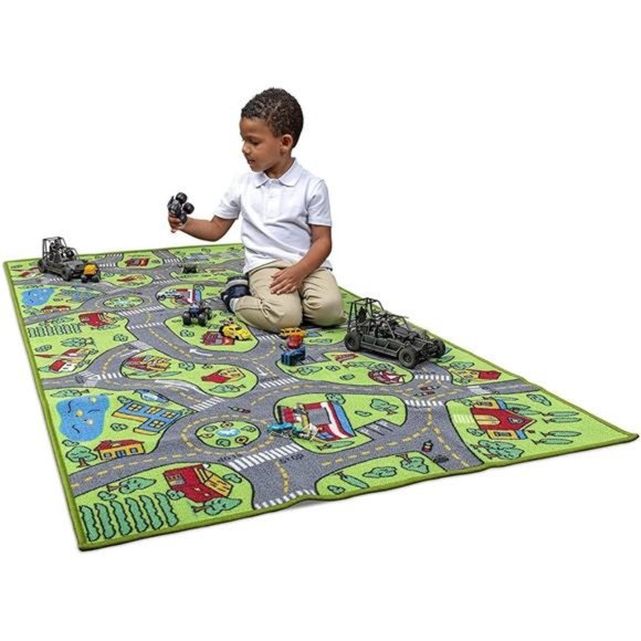 Kids Rug Carpet Playmat City Life Learn Have Fun Safe, Children's Educational - Picture 4 of 8